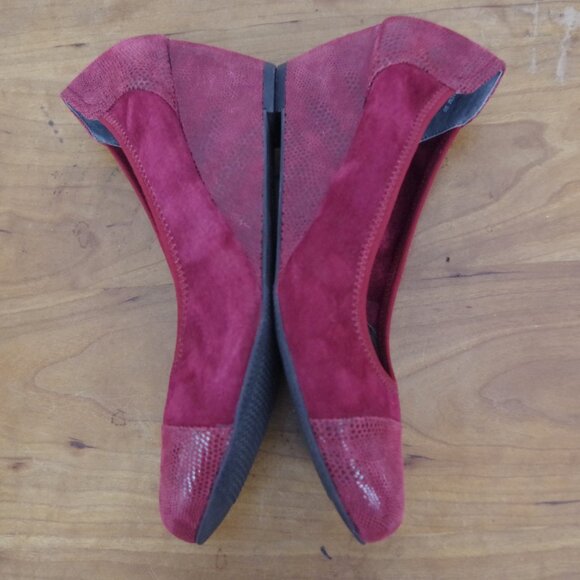 Ross Hommerson Red Leather Wedge Shoes Size 10M - Picture 6 of 8